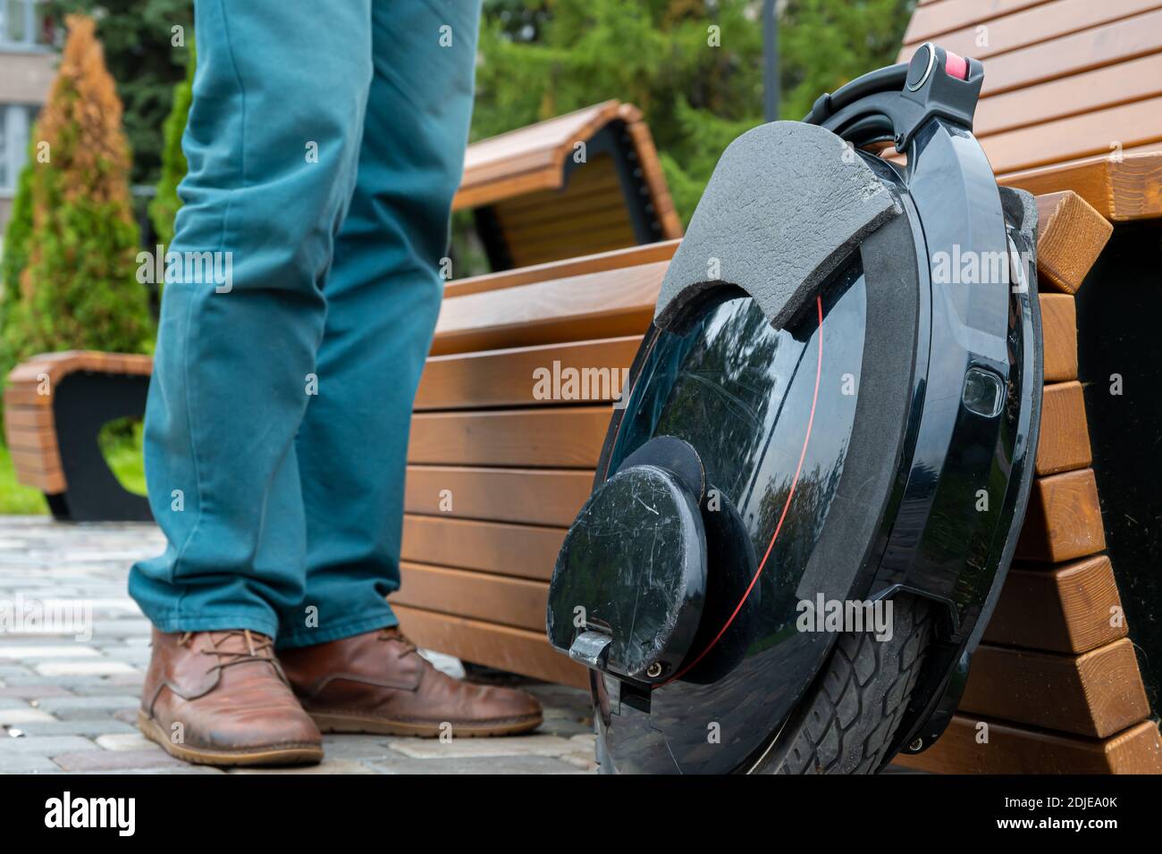 An electric mono wheel, an innovative personal vehicle, a self ...