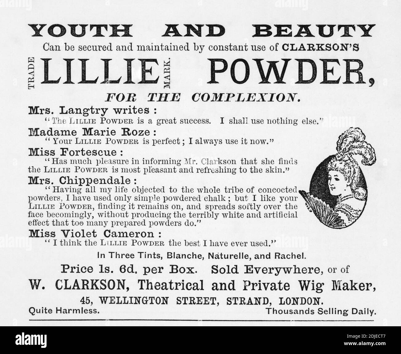 Victorian beauty adverts Black and White Stock Photos & Images - Alamy
