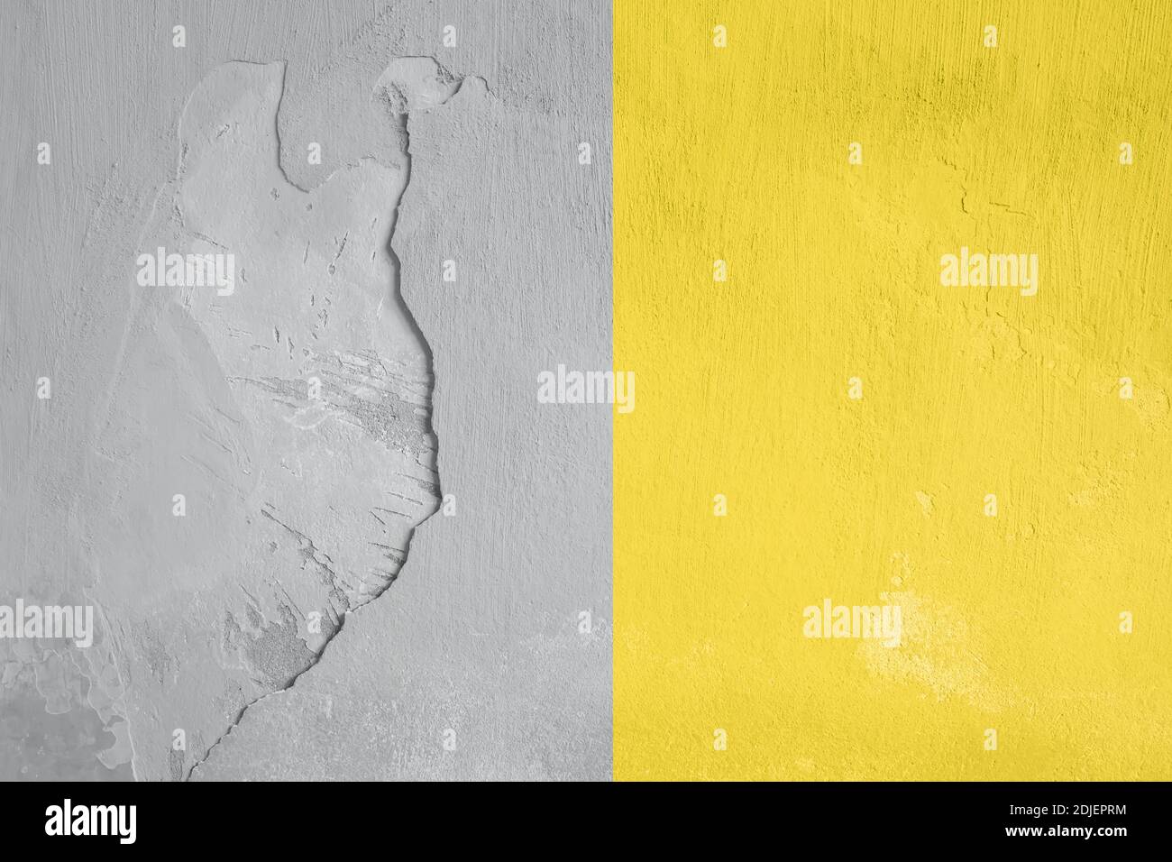 Grunge old yellow wall texture. Stock Photo