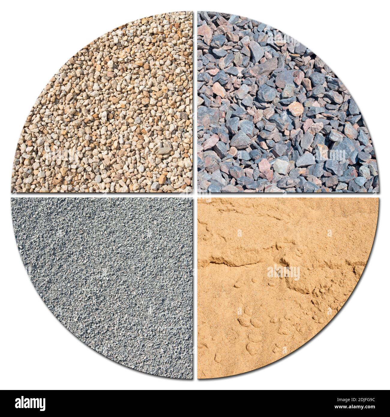 Different building materials in a collage Stock Photo