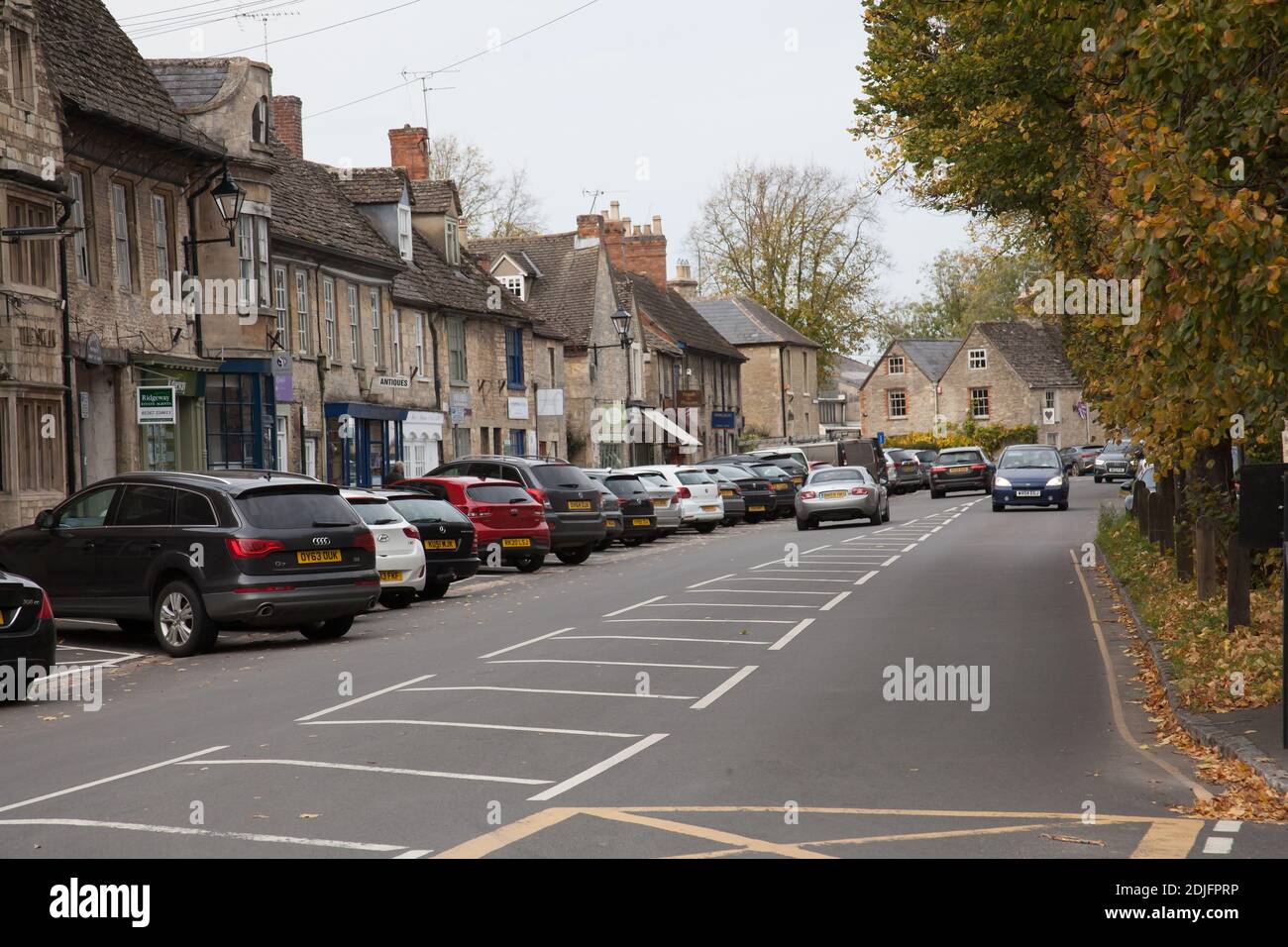 Views of buildings on Oak Street in Lechlade, Gloucestershire in the UK, taken on the 19th October 2020 Stock Photo