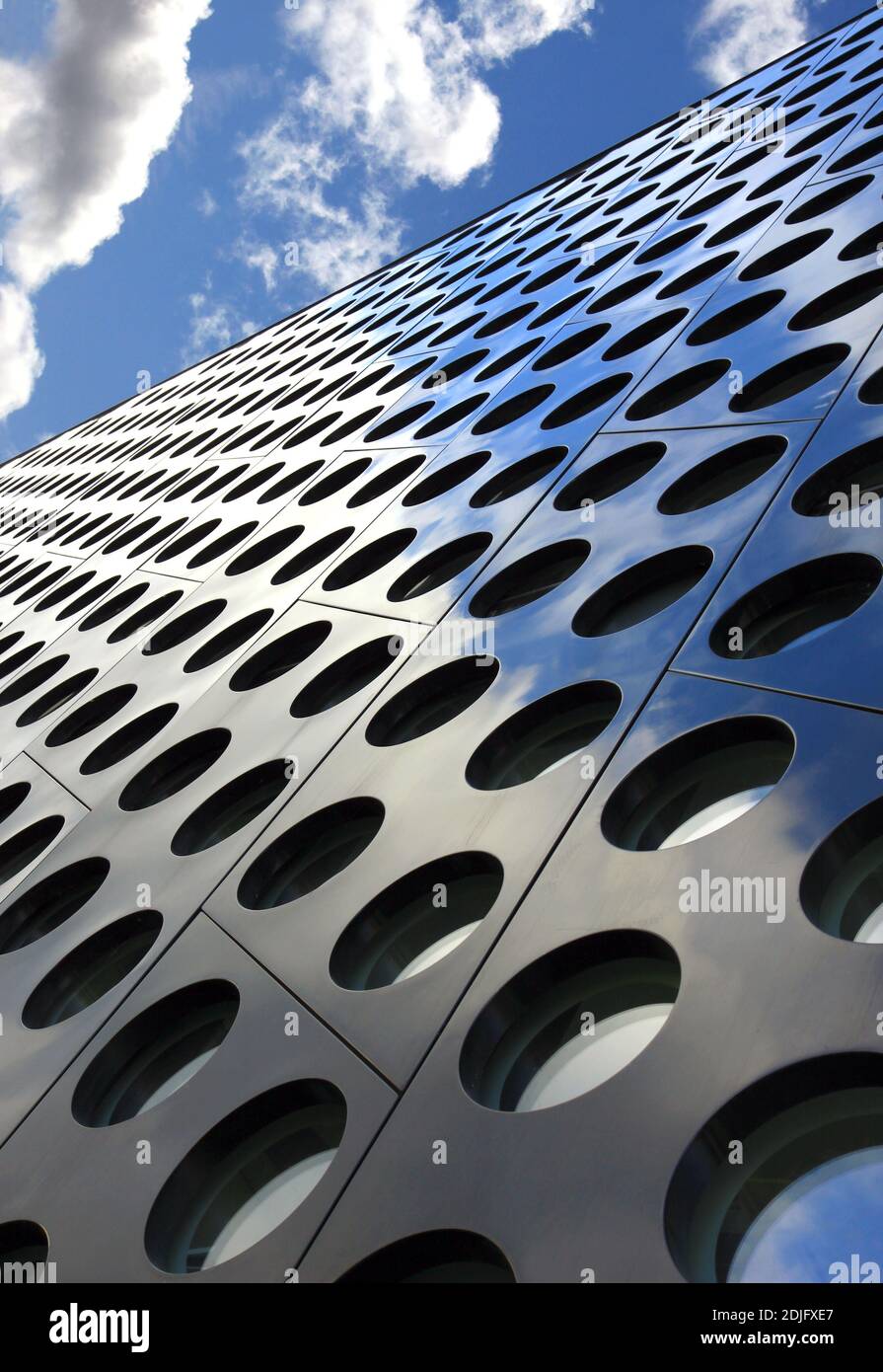 Low angle view of modern building exterior Stock Photo