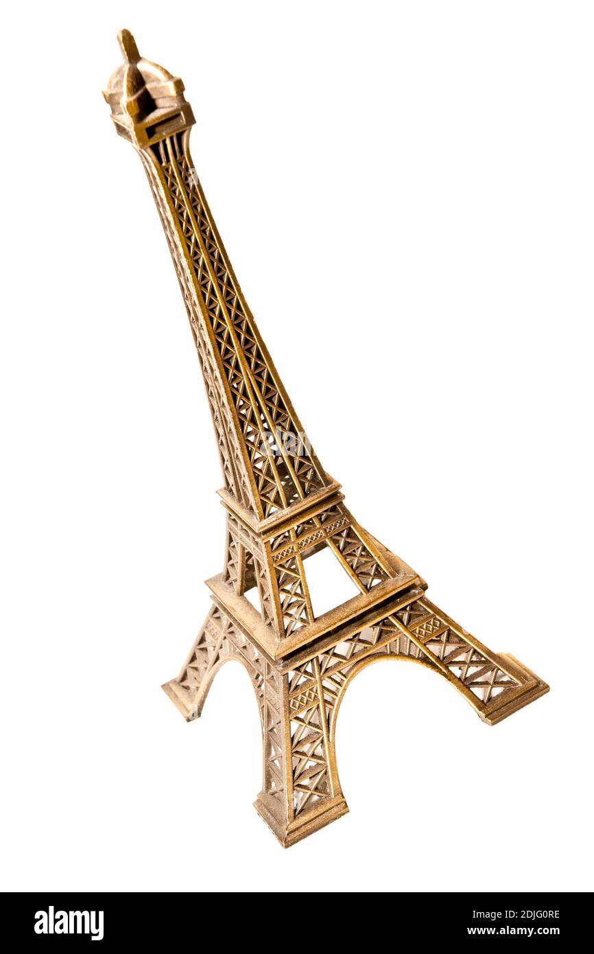 souvenir eiffel tower isolated on a white background Stock Photo - Alamy