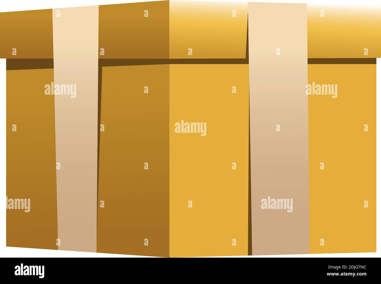 happy new year golden gift box celebration icon vector illustration ...