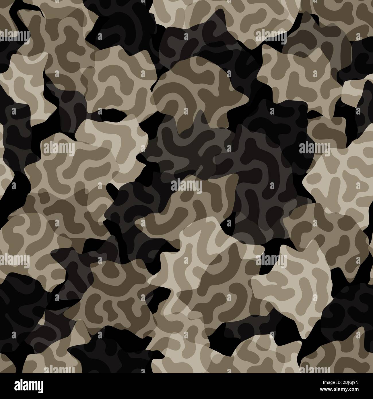Digital camouflage seamless pattern. Abstract army or hunting masking ornament Stock Vector