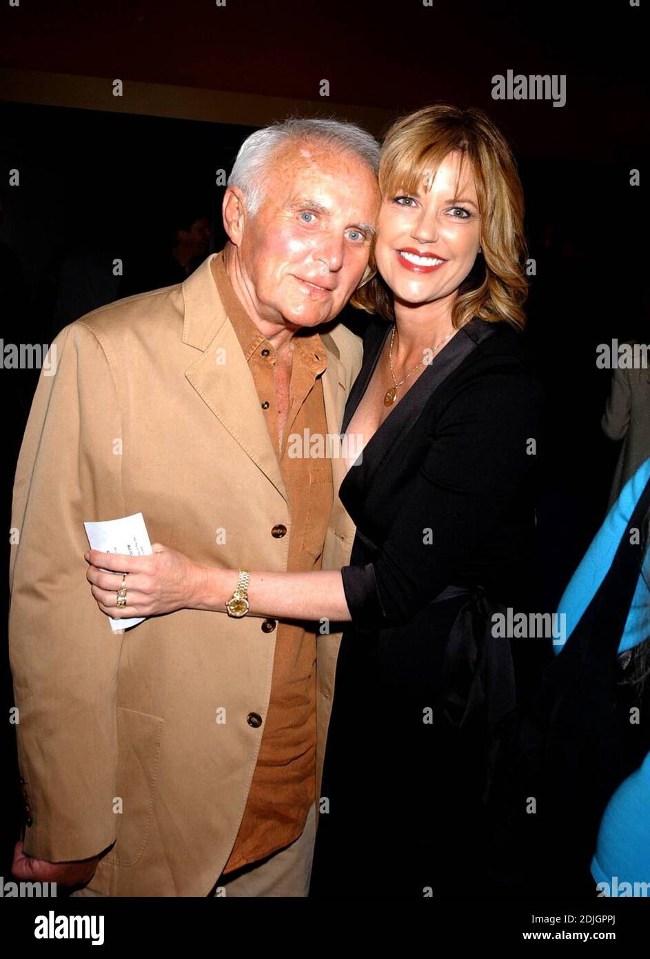 Actor Robert Conrad and his Wife attend an Evening with Stephen J. Cannell Presented By The Writers Guild Foundation in Beverly Hills, Calif. 3/30/06 Stock Photo