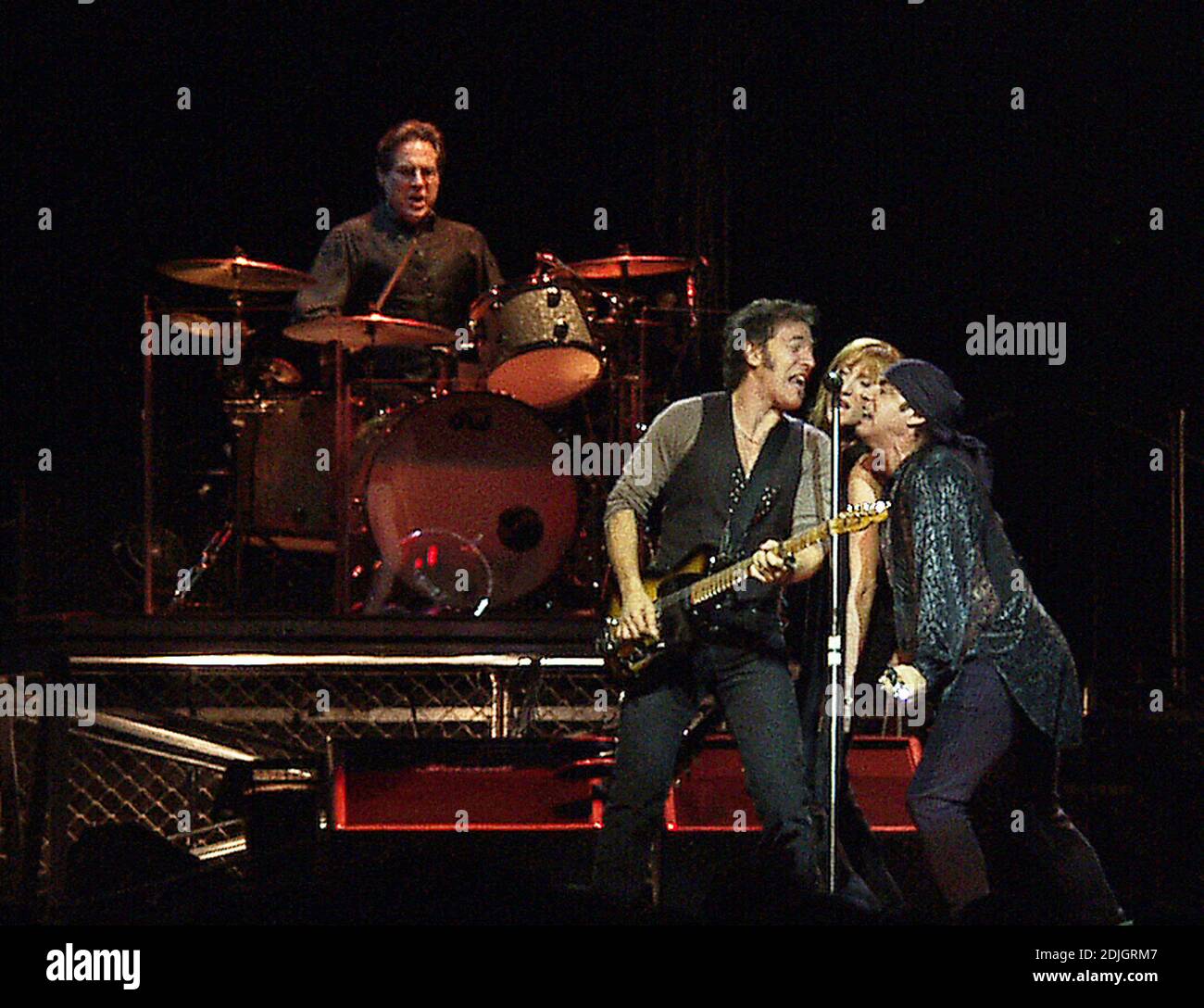 February 28: Max Weinberg, Bruce Springsteen, Patti Scialfa, and Little Steven Van Zandt of The E Street Band perform at The Arena At Gwinnett in Duluth, Georgia on February 28, 2003. CREDIT: Chris McKay / MediaPunch Stock Photo