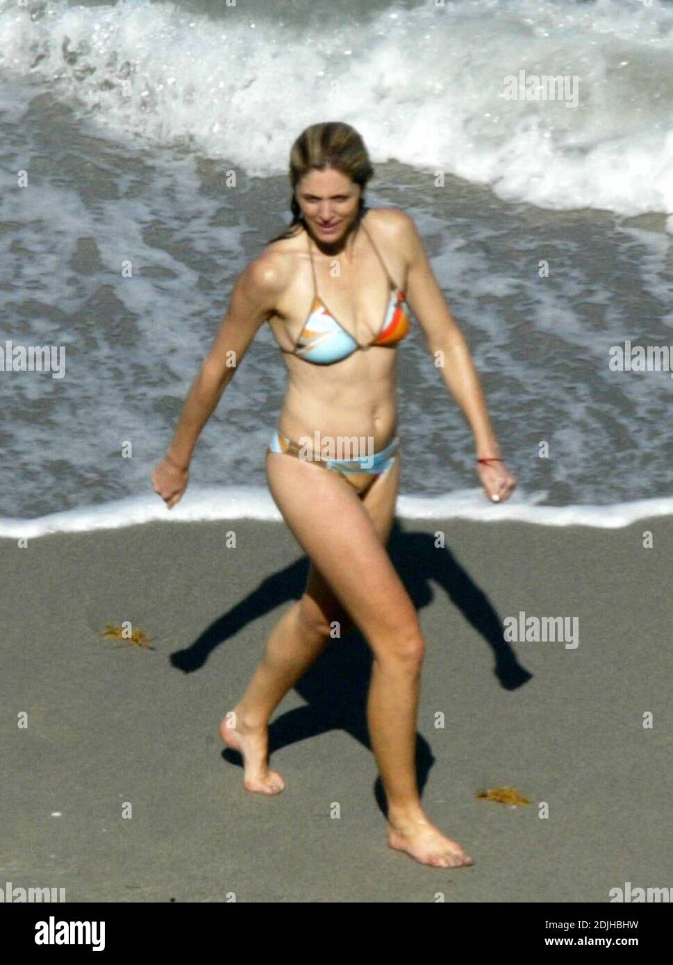 Exclusive!! Marla Maples still looks great at 42. The model/actress and former wife of Donald Trump lunched on Miami Beach while chatting with friends before taking a refreshing dip in the ocean, 4/14/06. Stock Photo
