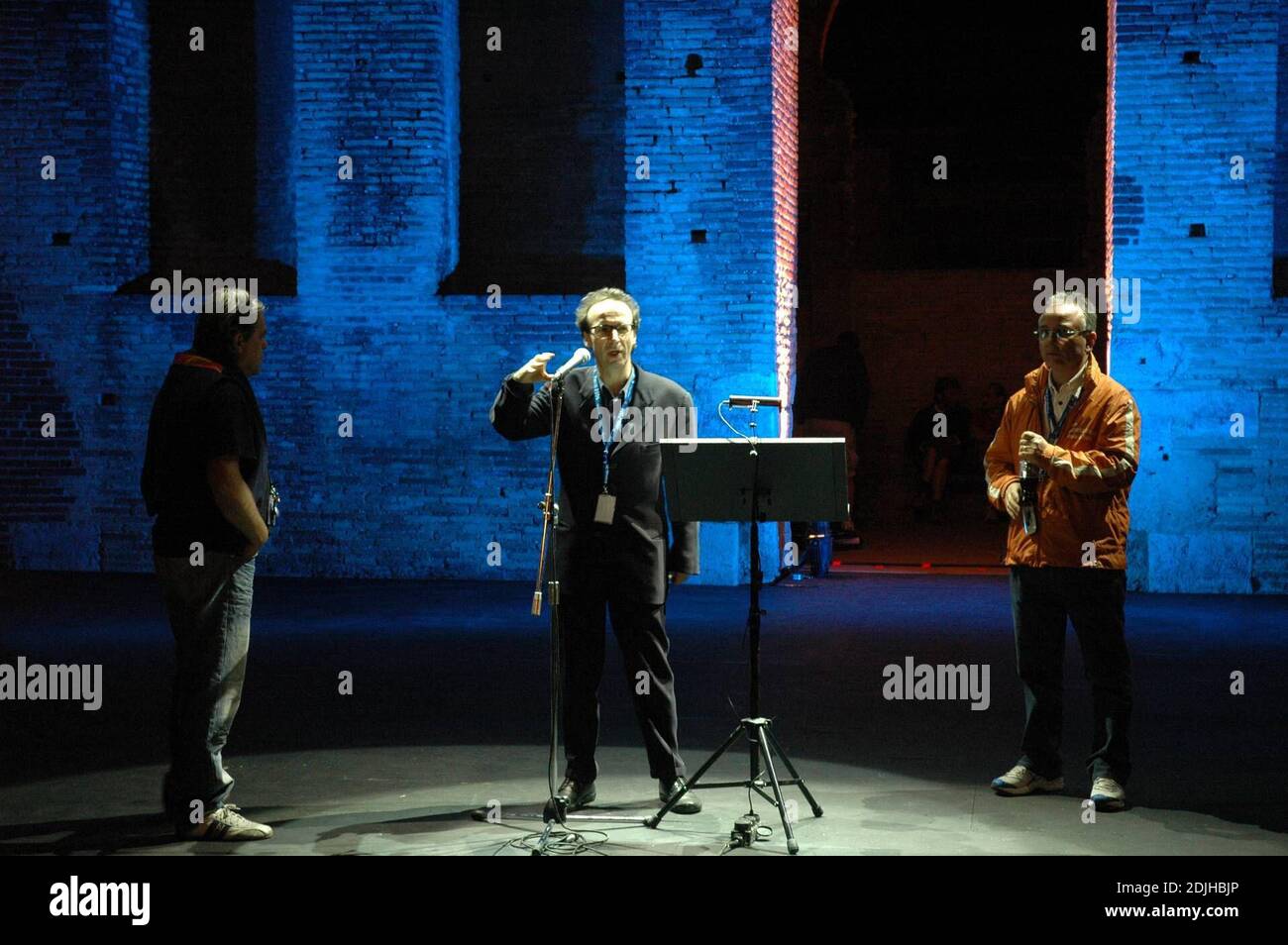 Actor Roberto Benigni offered the audience a unique performance of the