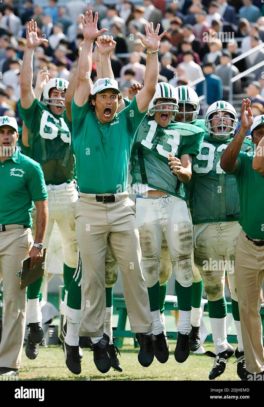 Exclusive!! Matthew McConaughey, center, portraying Marshall football