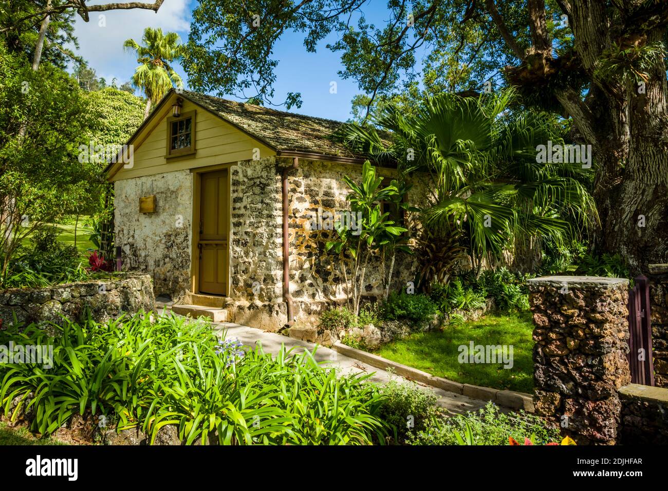 Maui, Hawaii, Upcountry, MauiWine (formerly known as Tedeshi Winery), Old Jail Stock Photo