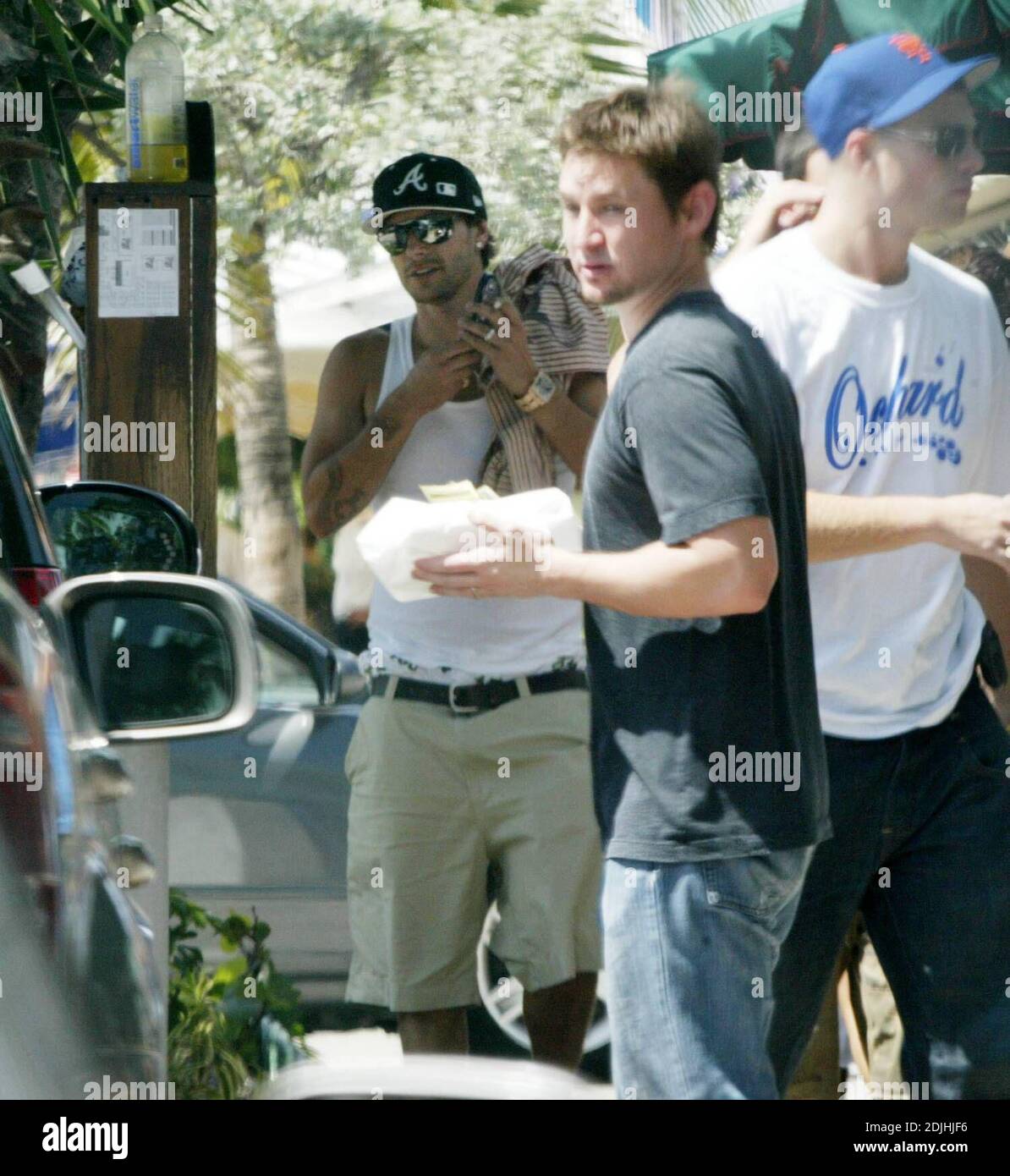 Exclusive!! Kevin Federline and his pals hit Ocean Drive on Miami's trendy South Beach. The group had breakfast at the famous Nerws Cafe and then stopped for Starbucks on the way back to their hotel, 6/16/06 Stock Photo