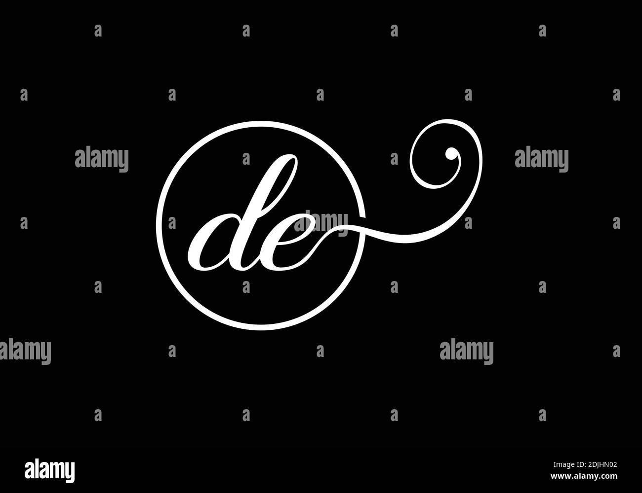 D E letter sign symbol. Initial Letter D E Logo Design Vector Template ...