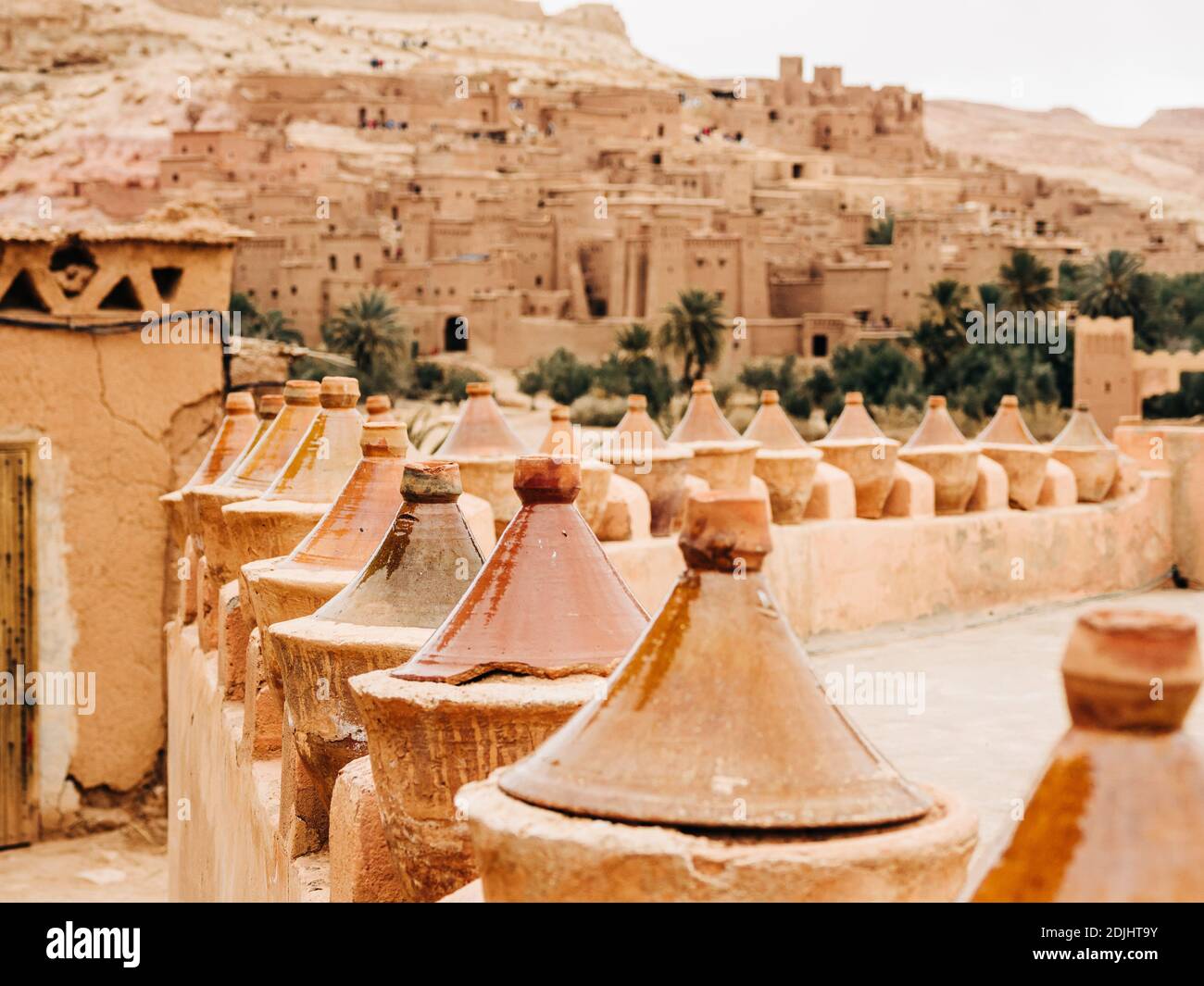 Old Arabic Rooftop With Ancient City In The Background Stock Photo Alamy