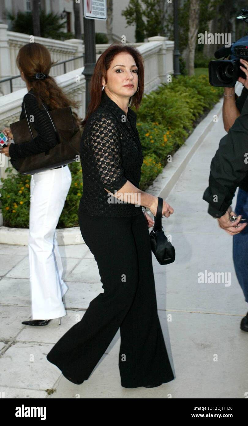 Memorial Service for Latin singer Rocio Jurado held at the Church of St Patrick, Miami Beach, FL. In attendance were Emilio and Gloria Estefan, various friends and family, and her widowed husband Jose Ortega Cano who at one point wept openly. 6/17/06 Stock Photo