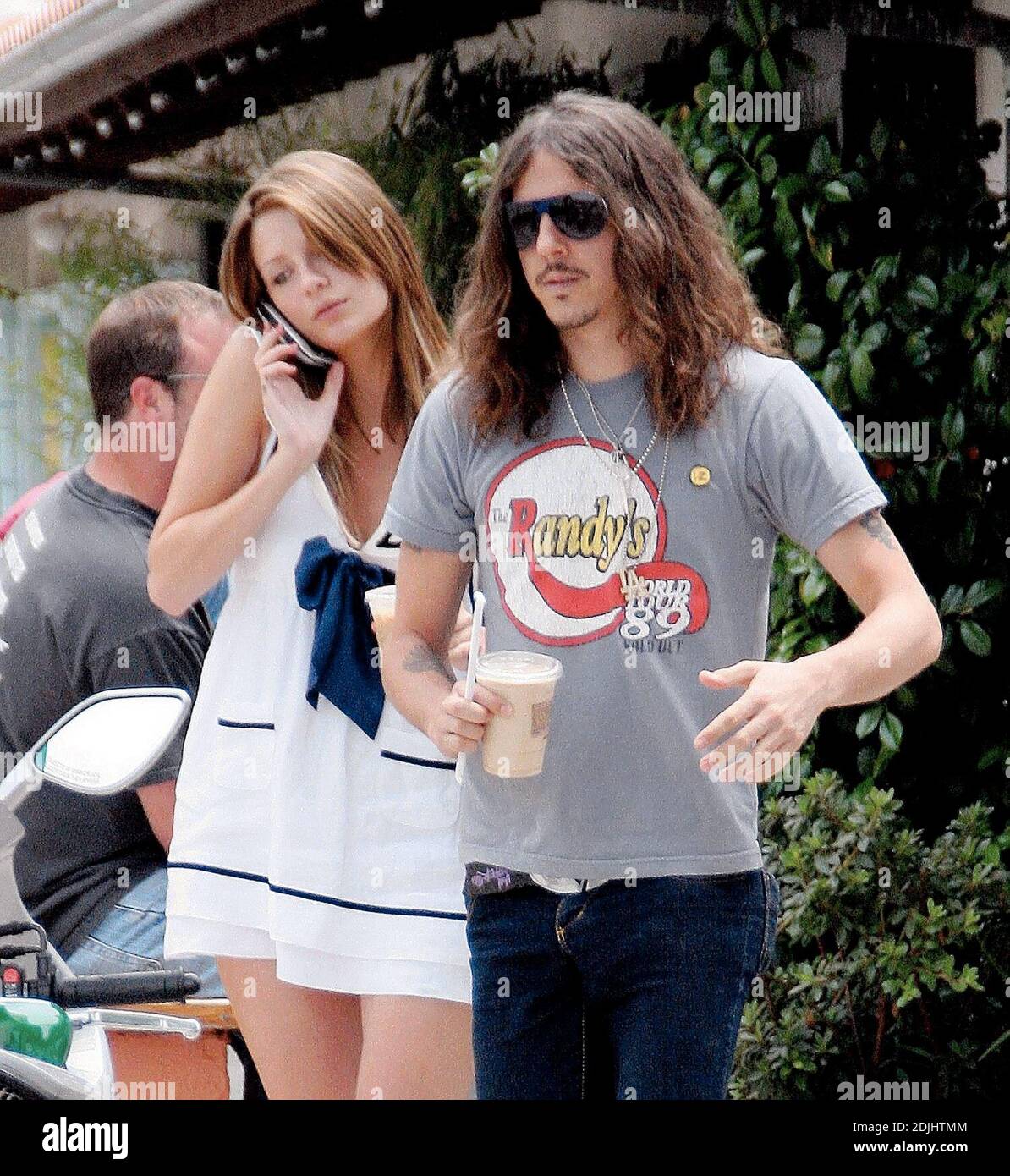 Mischa Barton makes a splash near the beach when she wore a mini sailor