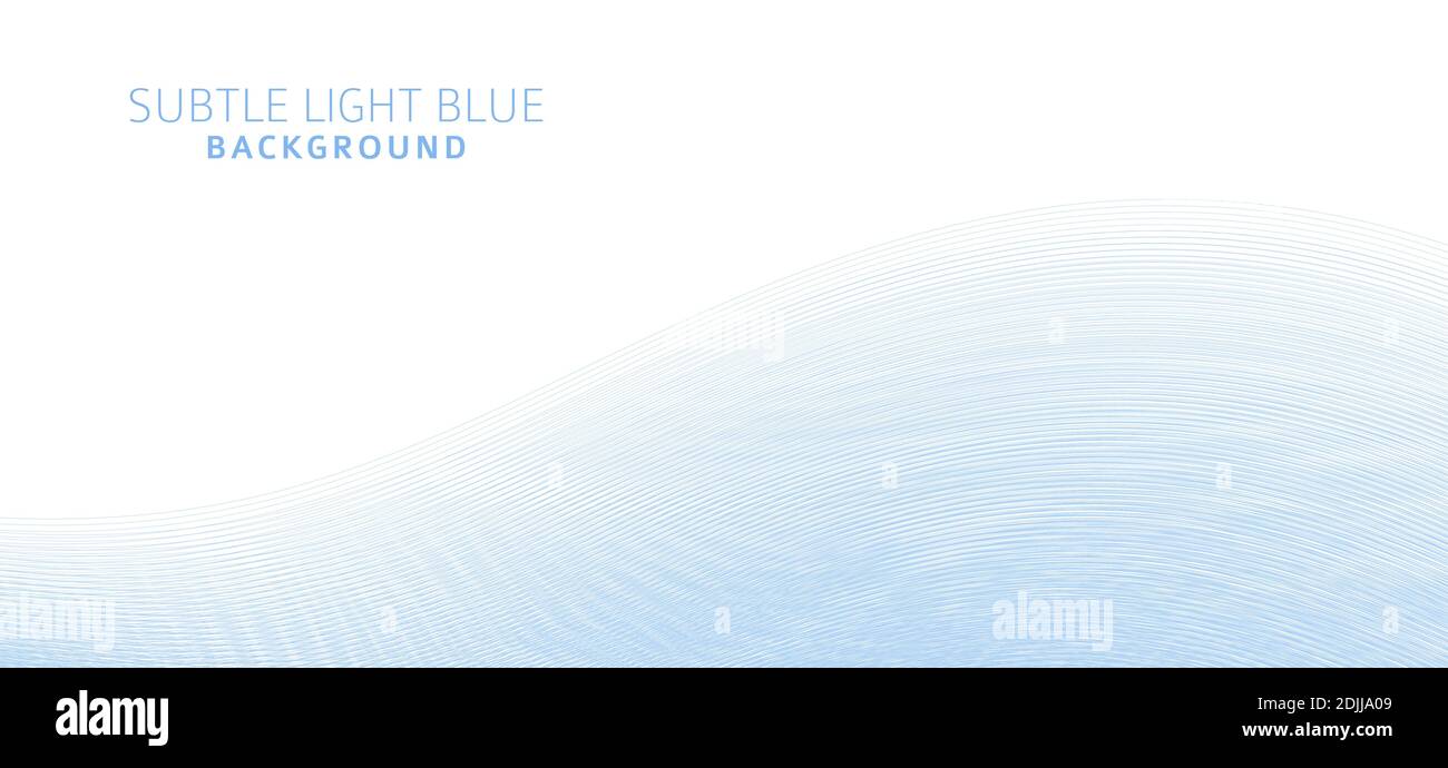 Abstract clear background with thin wavy light blue lines. Subtle vector graphic pattern Stock Vector