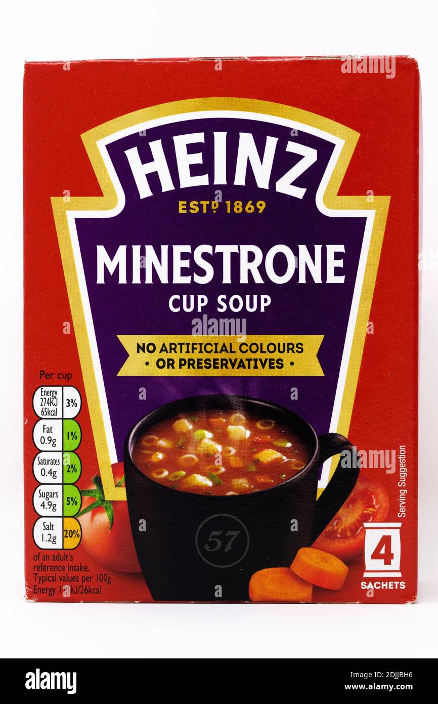 Heinz Minestrone Cup Soup Stock Photo