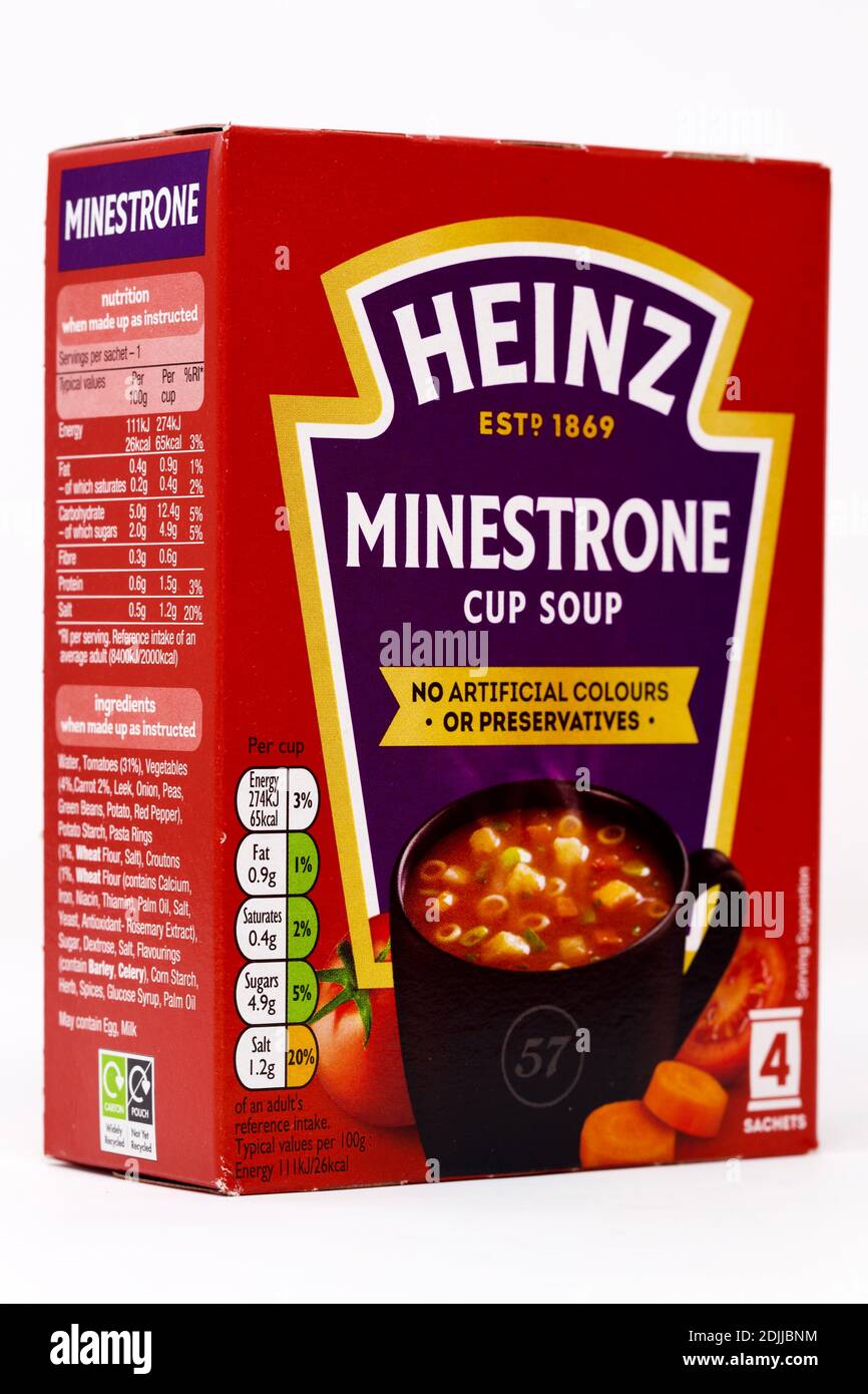 Heinz Minestrone Cup Soup Stock Photo