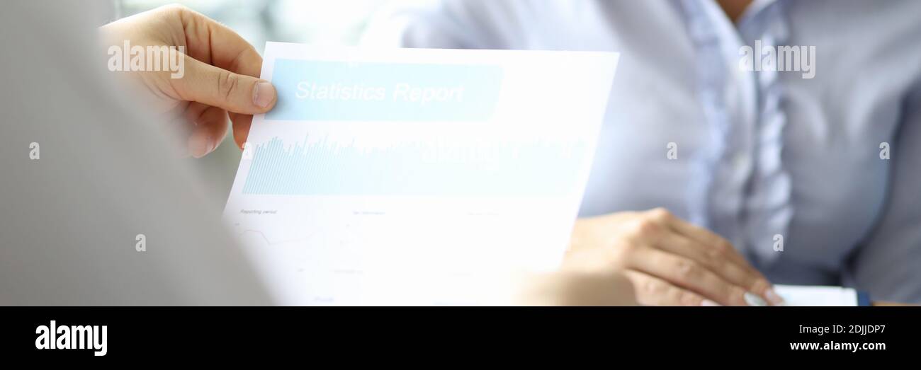 Office workers are studying documents at work Stock Photo