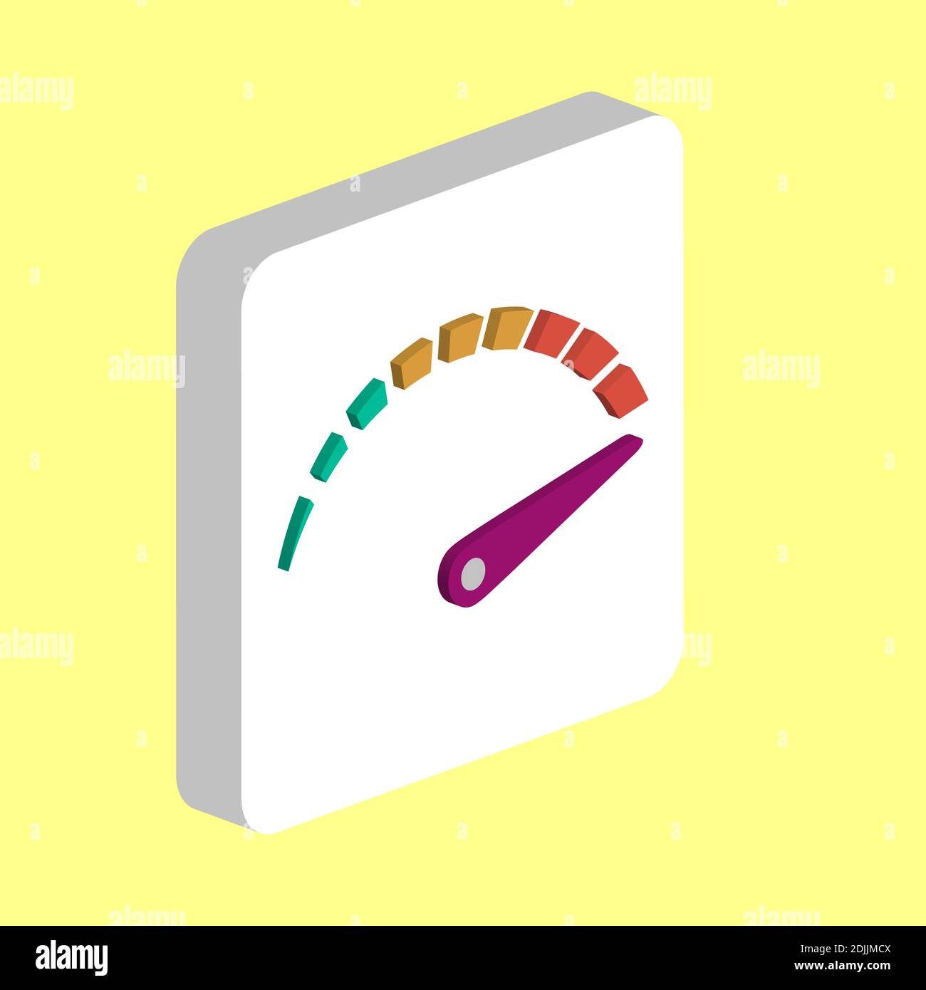 indicator Simple vector icon. Illustration symbol design template for web mobile UI element. Perfect color isometric pictogram on 3d white square. ind Stock Vector