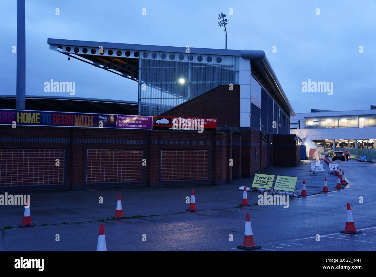 A general view of Chesterfield FC’s ground, the Technique Stadium Stock