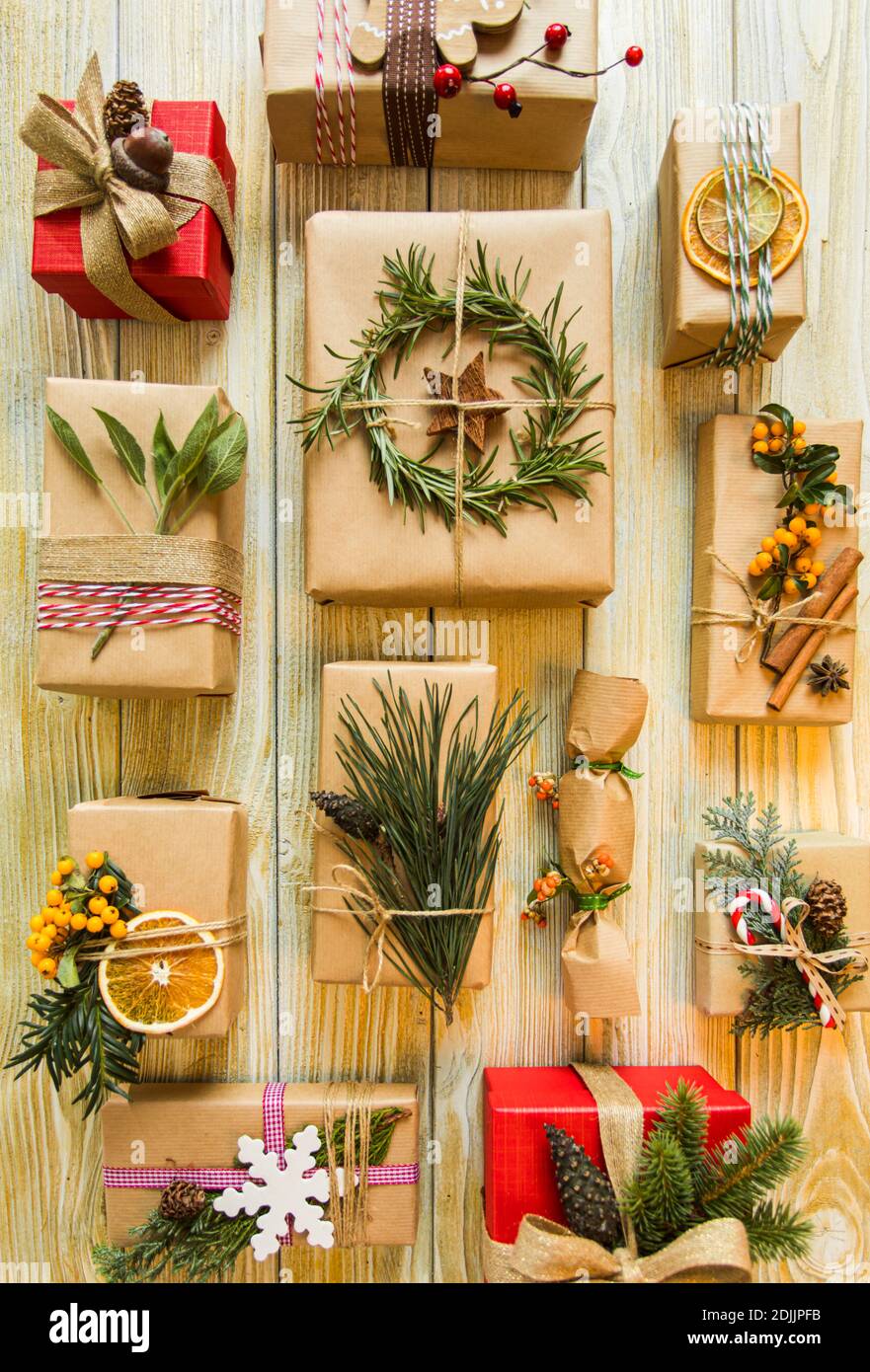 Scented Christmas gifts are made of natural materials Stock Photo - Alamy
