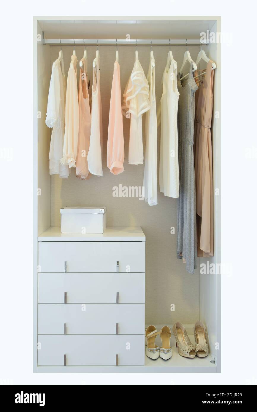 Clothes Hanging On Rack Stock Photo Alamy