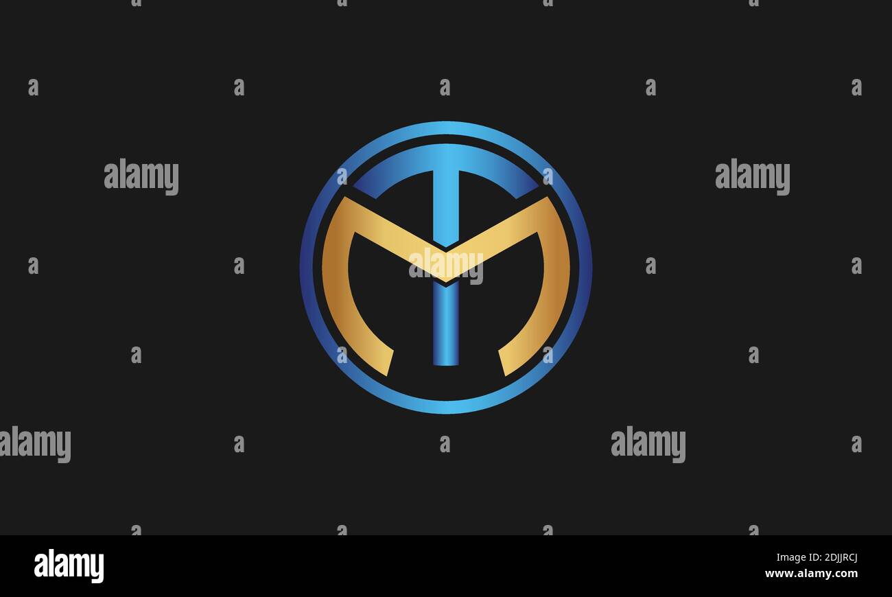 T , M , TM , MT letter logo design and monogram logo. Initial letter tm/mt logotype company name design. Stock Vector