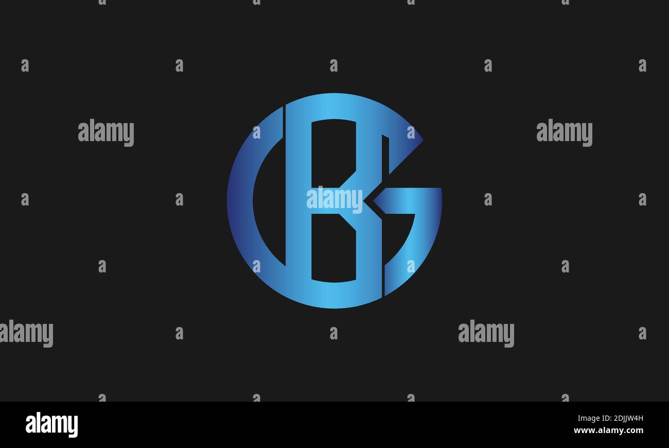 B , G , GB , BG letter logo design and monogram logo. Initial letter bg/gb logotype company name design. BG Logo Emblem Capital Letter Modern Template. Stock Vector