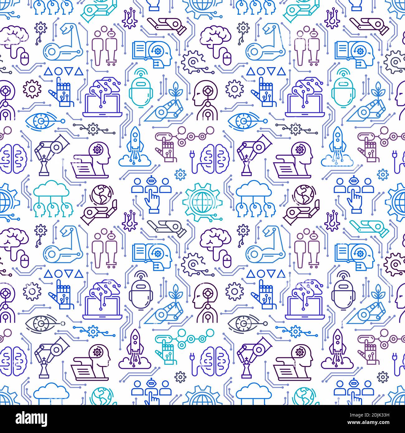 Human mind linear icons Stock Vector Images - Alamy