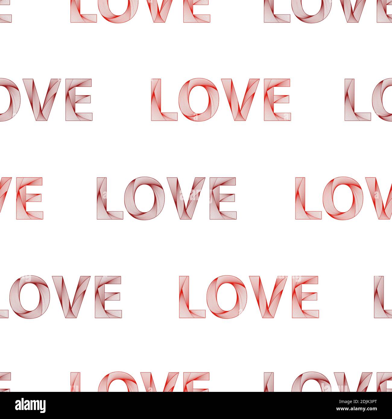 Vector seamless pattern of colored lettering love. Happy Valentine's Day. Love. Can be used for packaging design, postcards, tableware and souvenirs Stock Vector