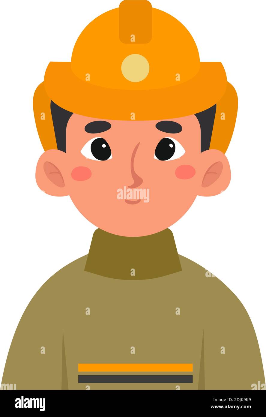 Isolated fireman man professions jobs icon- Vector Stock Vector