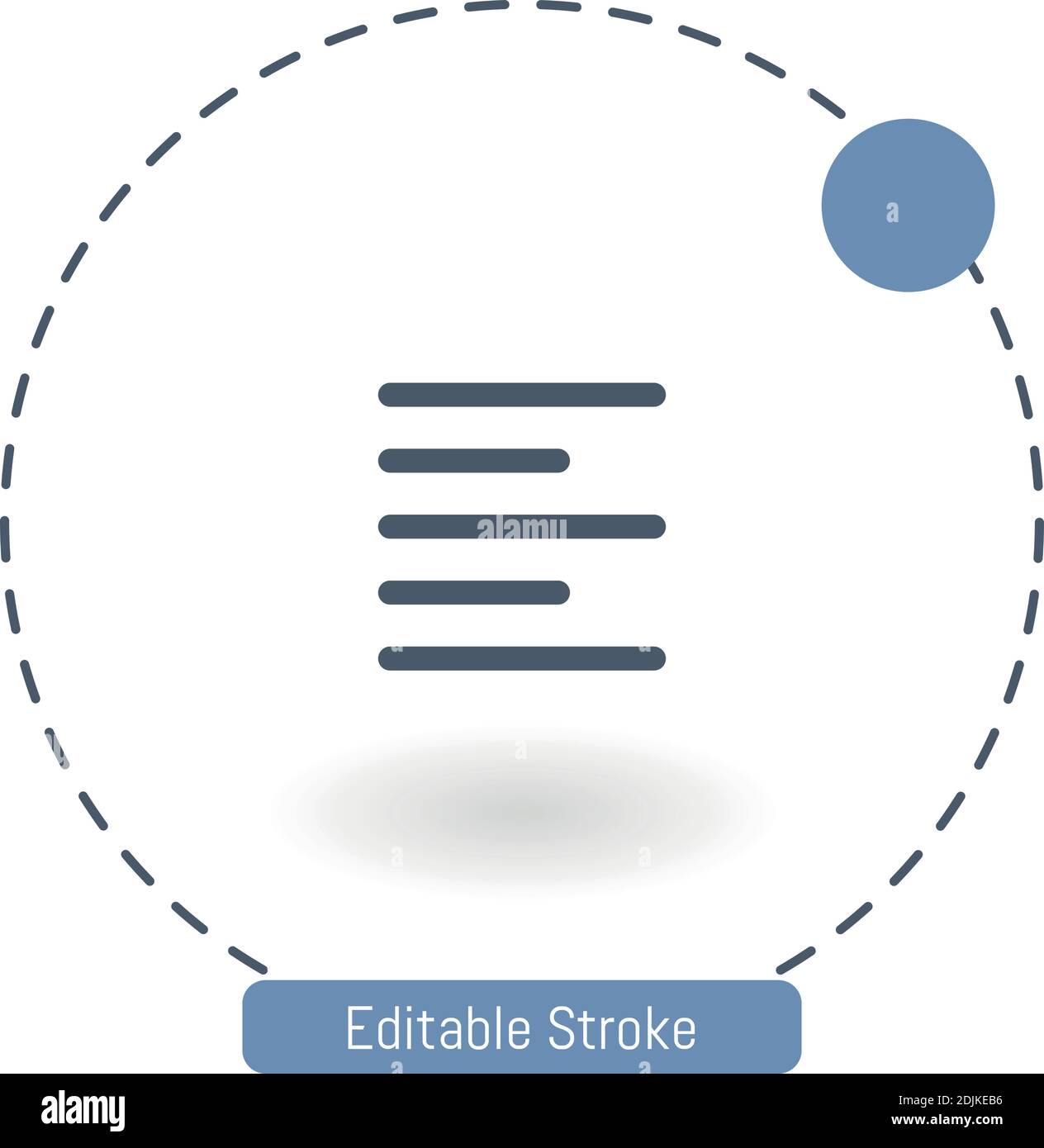 align left vector icon editable stroke outline icons for web and mobile Stock Vector