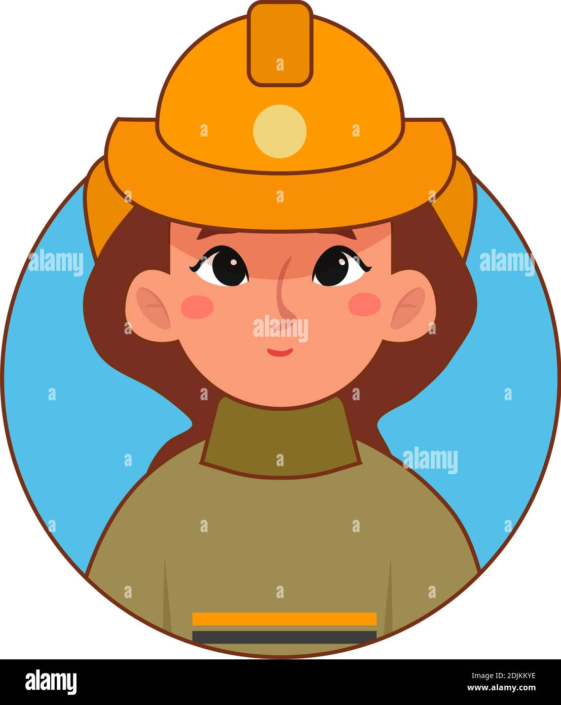 Isolated fireman woman professions jobs icon logo- Vector Stock Vector ...