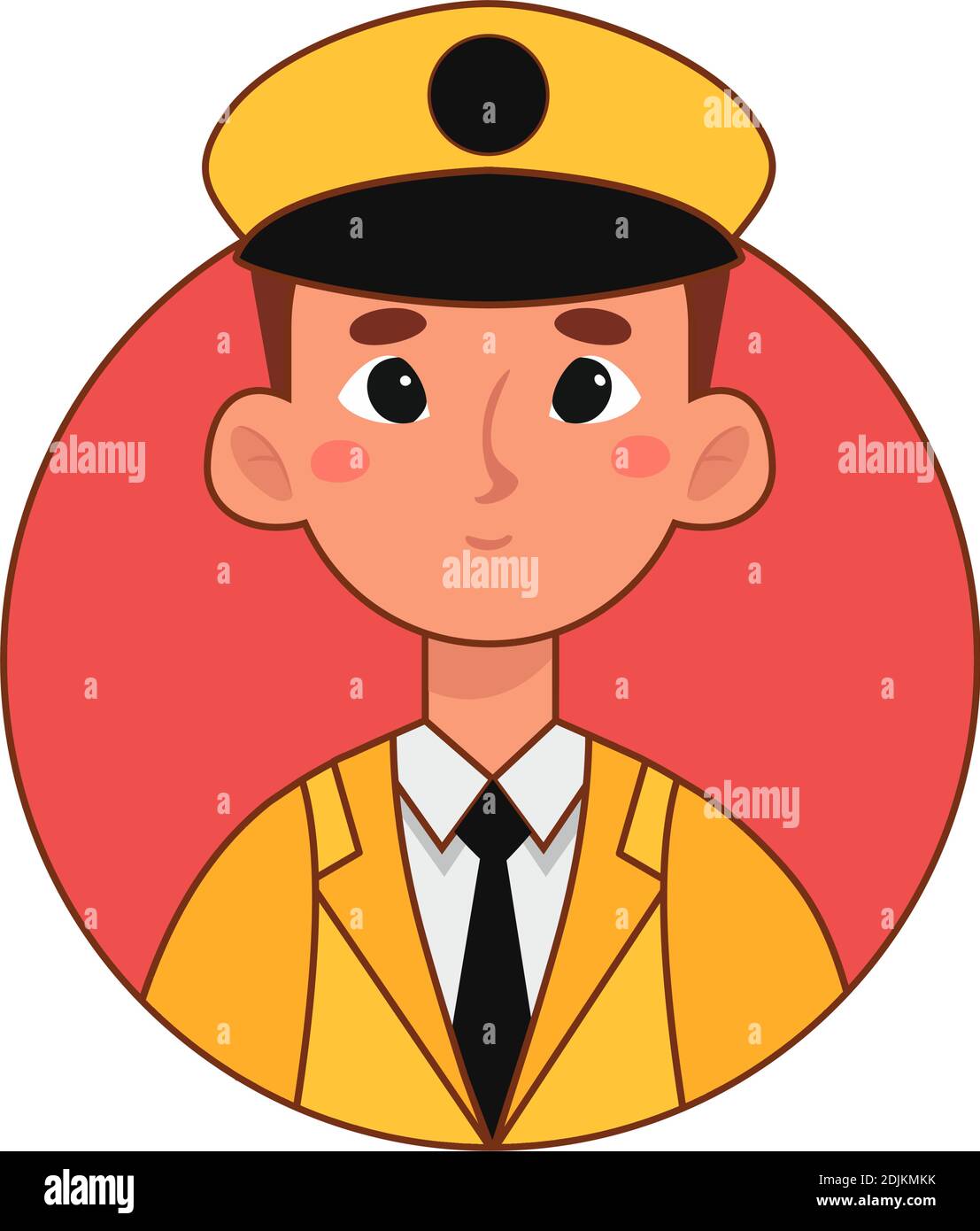 Isolated captain man professions jobs icon logo- Vector Stock Vector ...