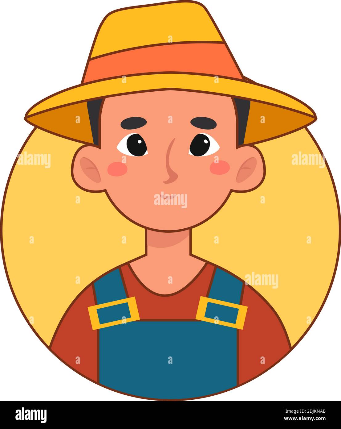 Isolated farm man professions jobs icon logo - Vector Stock Vector