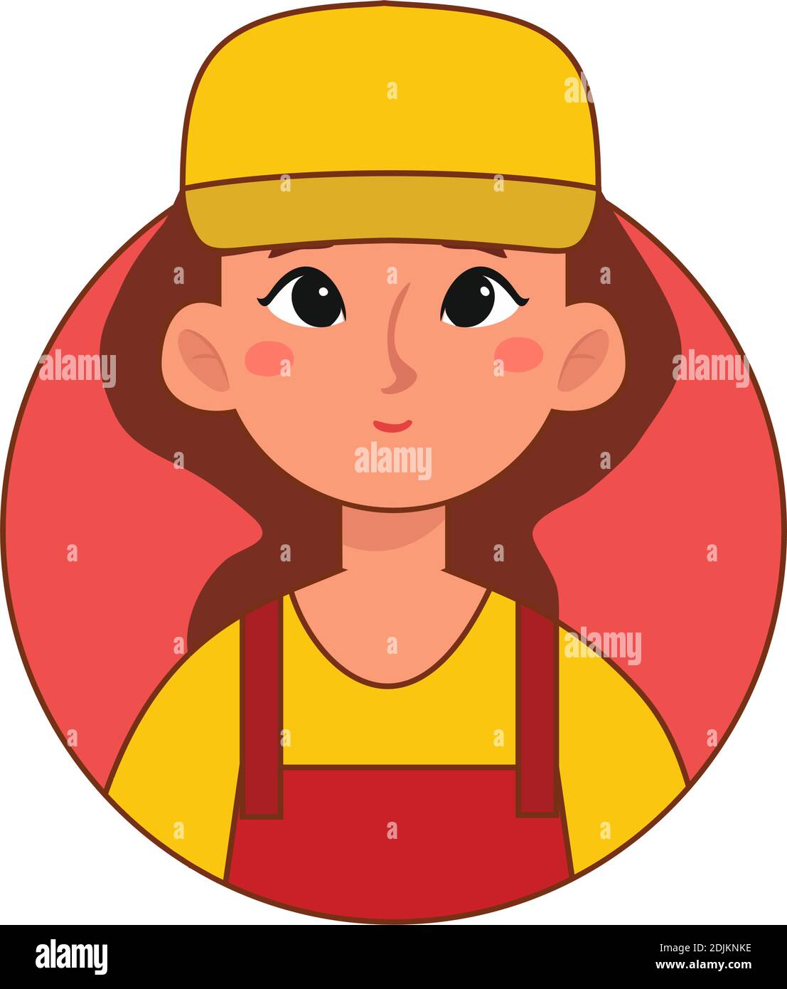 Isolated builder woman professions jobs icon logo- Vector Stock Vector ...