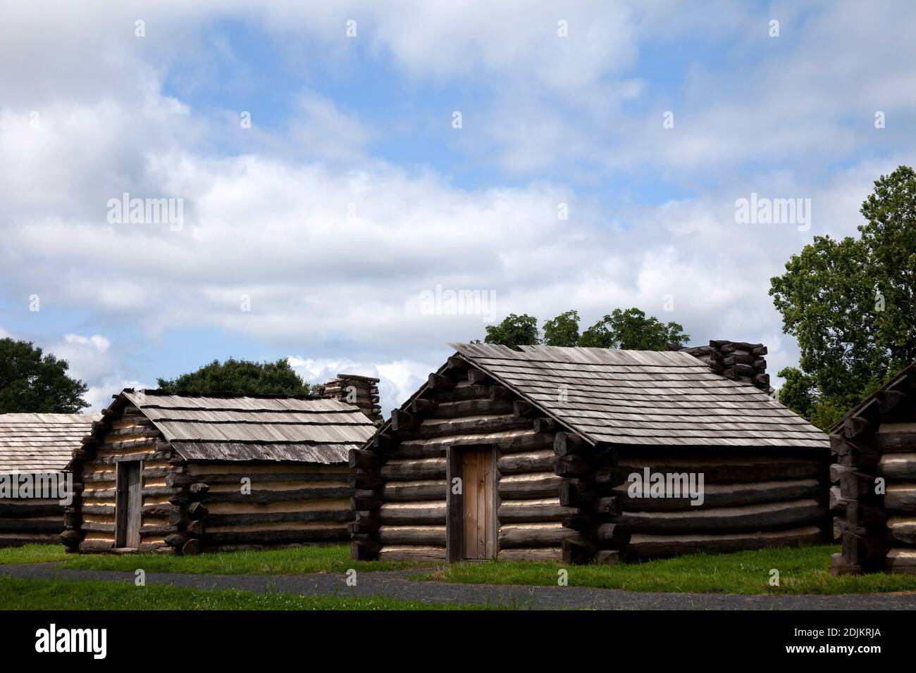 Homestead of Hopewell Forge workers in 1700's Stock Photo
