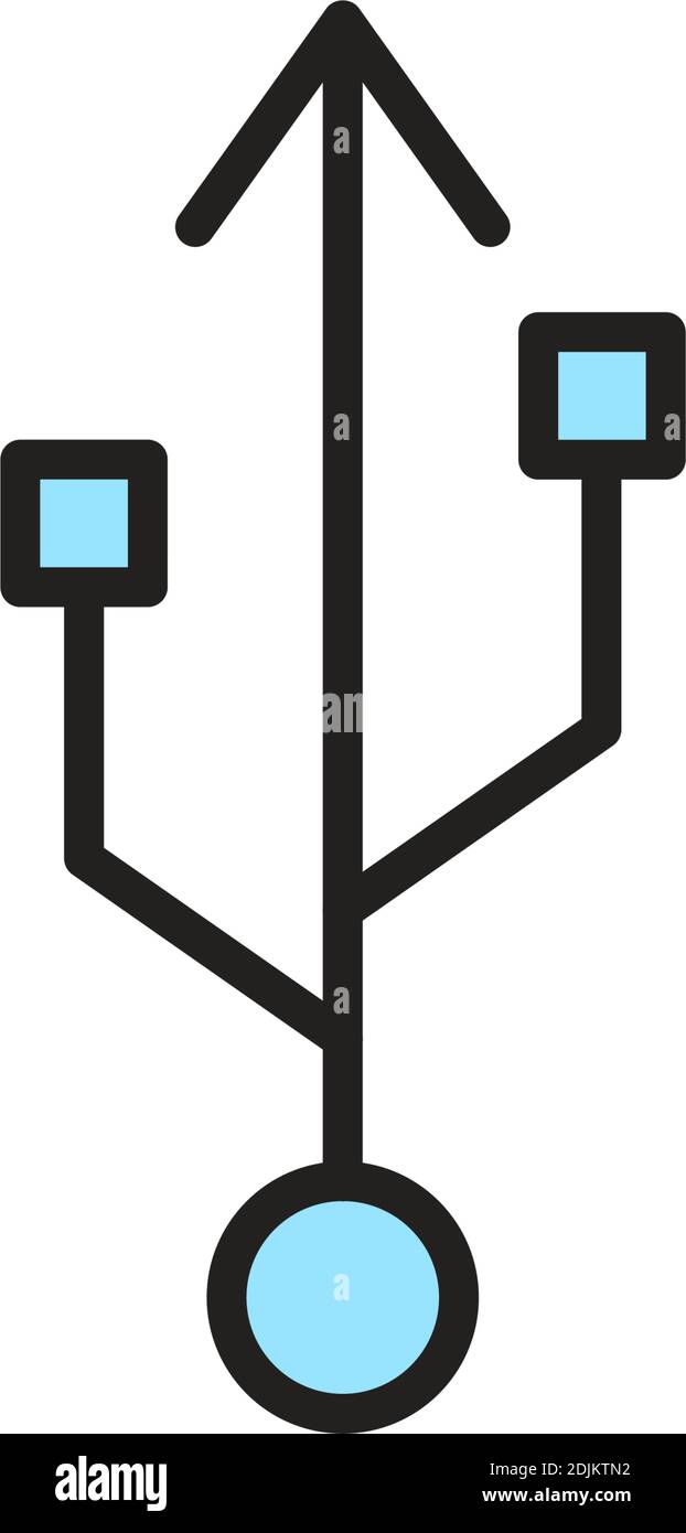 Isolated usb computers tecnology online icon- Vector Stock Vector