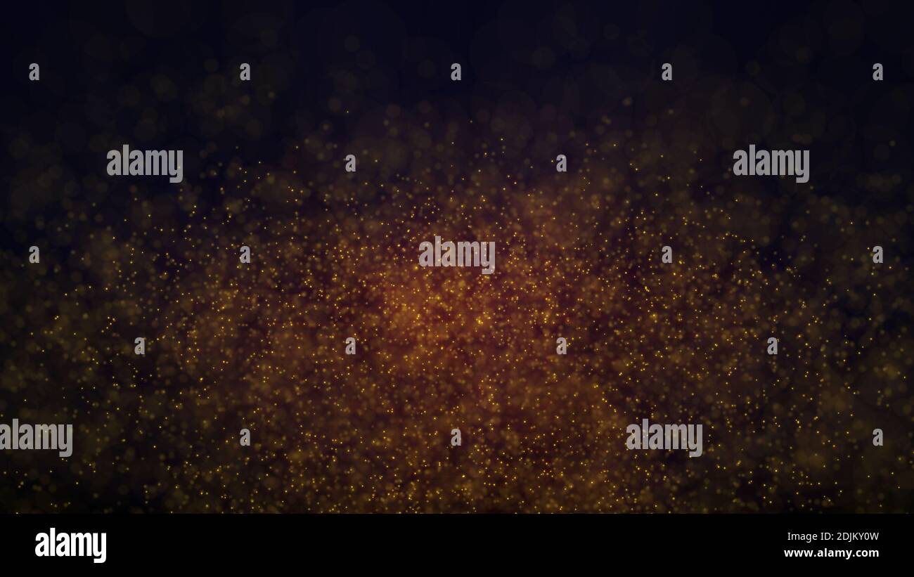 Burning red hot flying sparks fire in the night sky illustration Stock ...