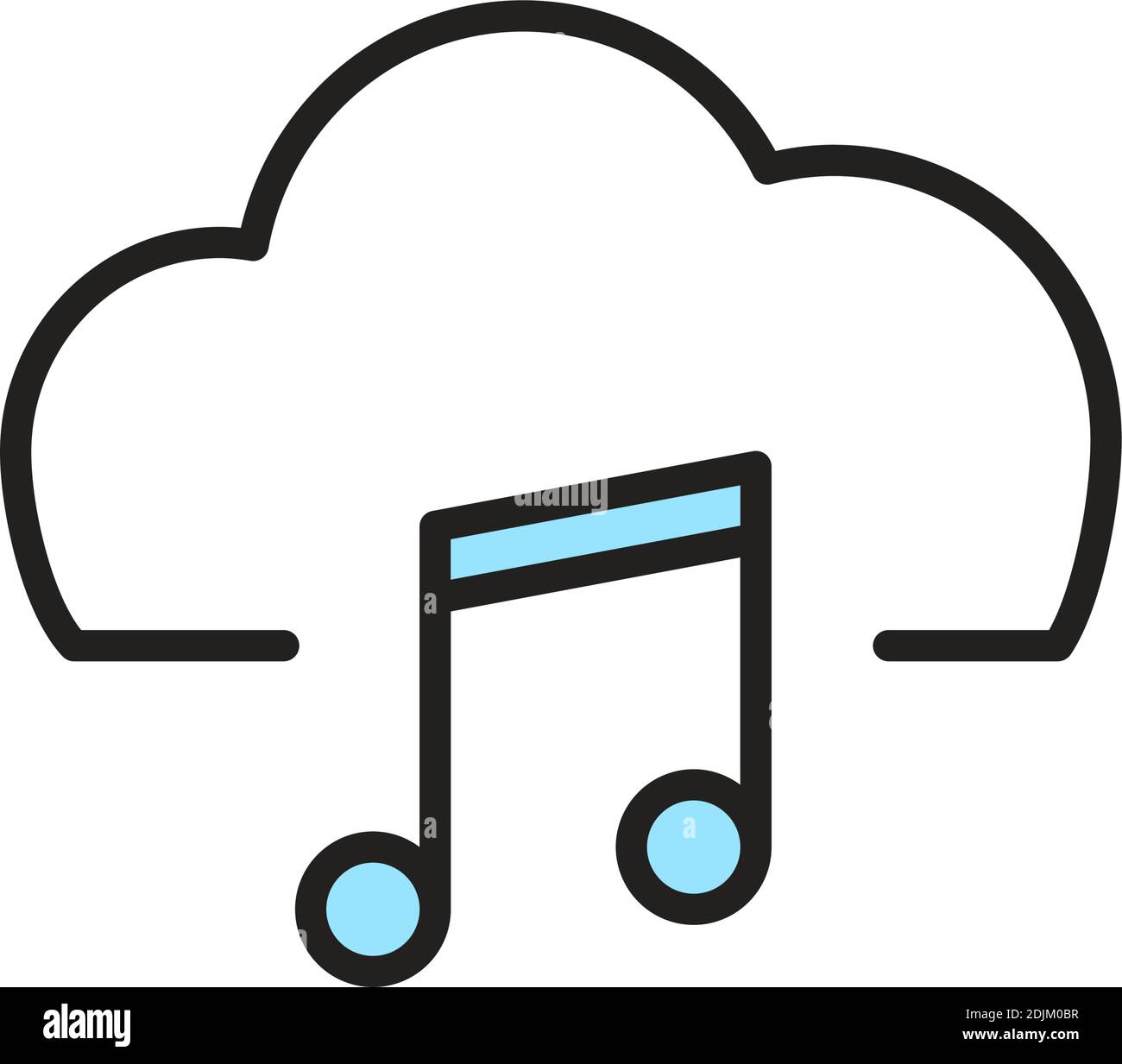 Isolated music computers tecnology online icon- Vector Stock Vector
