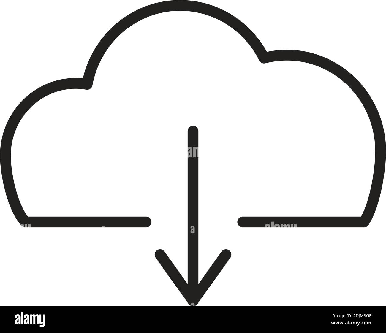 Isolated download computers tecnology online icon- Vector Stock Vector