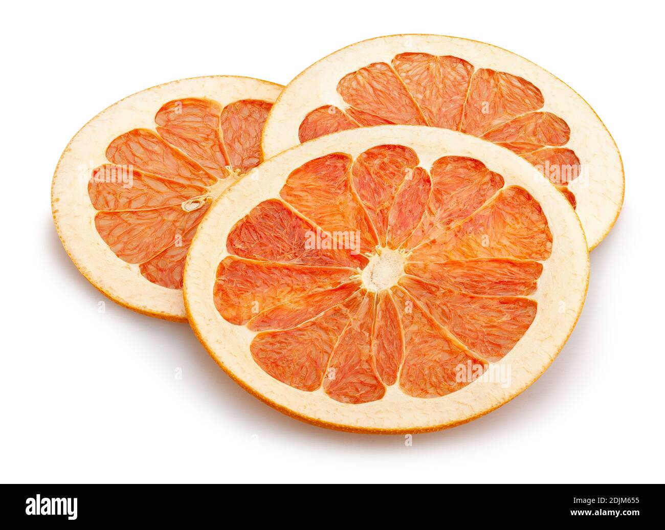 grapefruit chips path isolated on white Stock Photo