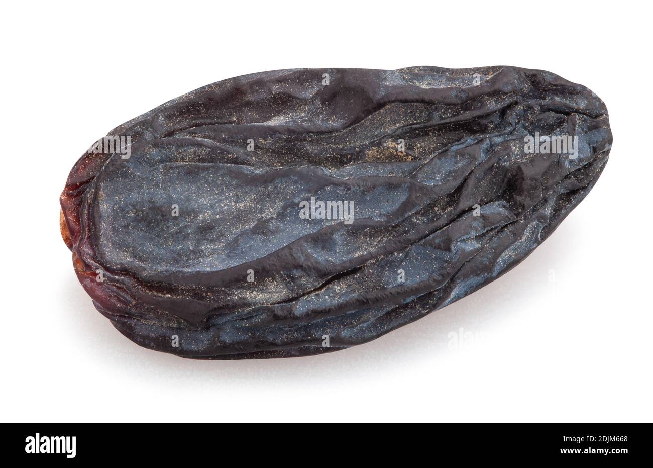 black raisins path isolated on white Stock Photo