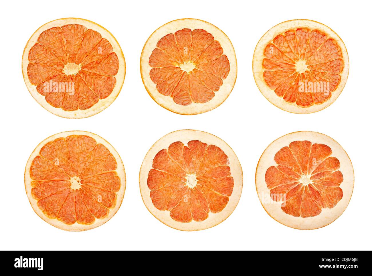 grapefruit chips path isolated on white Stock Photo