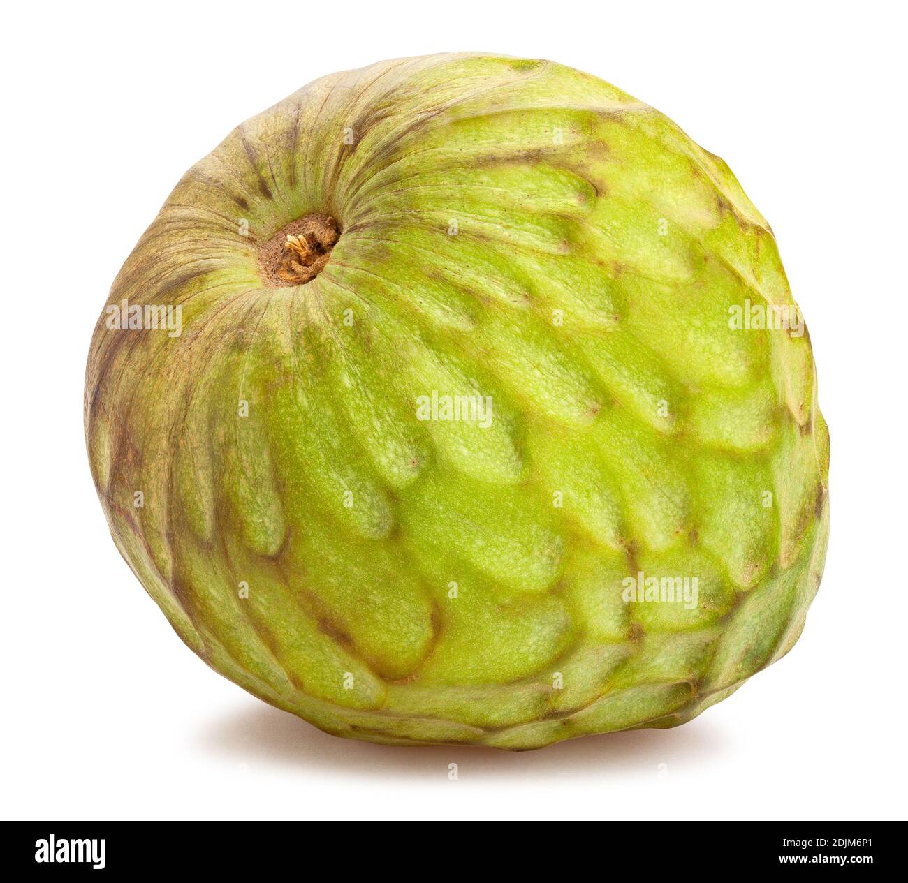 cherimoya path isolated on white Stock Photo