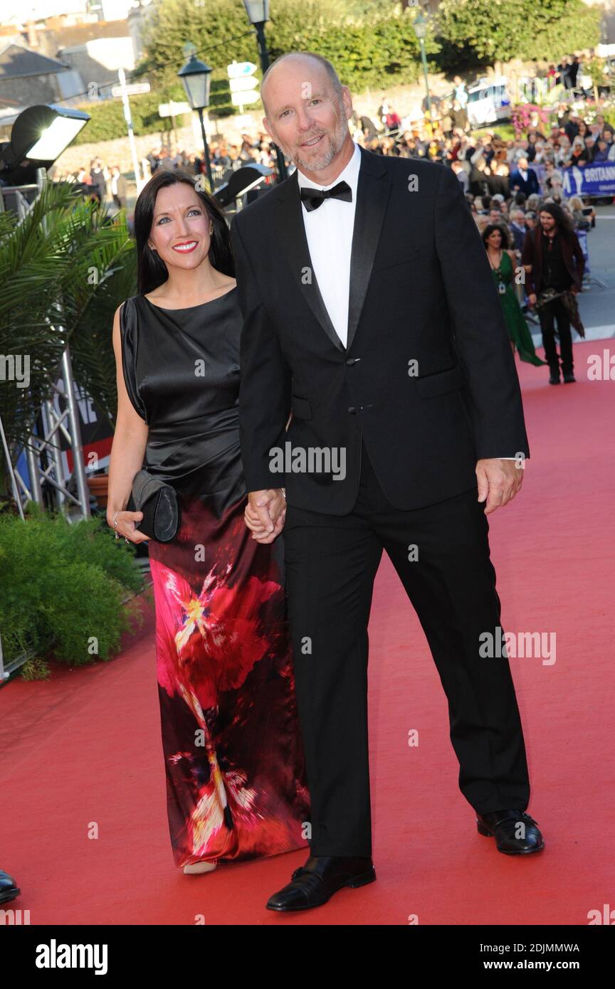 Jason Connery and his wife arriving to the 27th British Film Festival ...