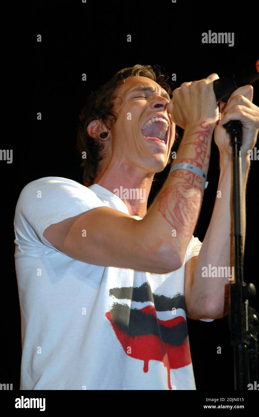 Brandon Boyd at the Camp Freddy performance celebrating the grand opening of The Palms' new million dollar swimming pool and 944 Magazine's One Year Anniversary.  Las Vegas, NV 07/01/06. Stock Photo