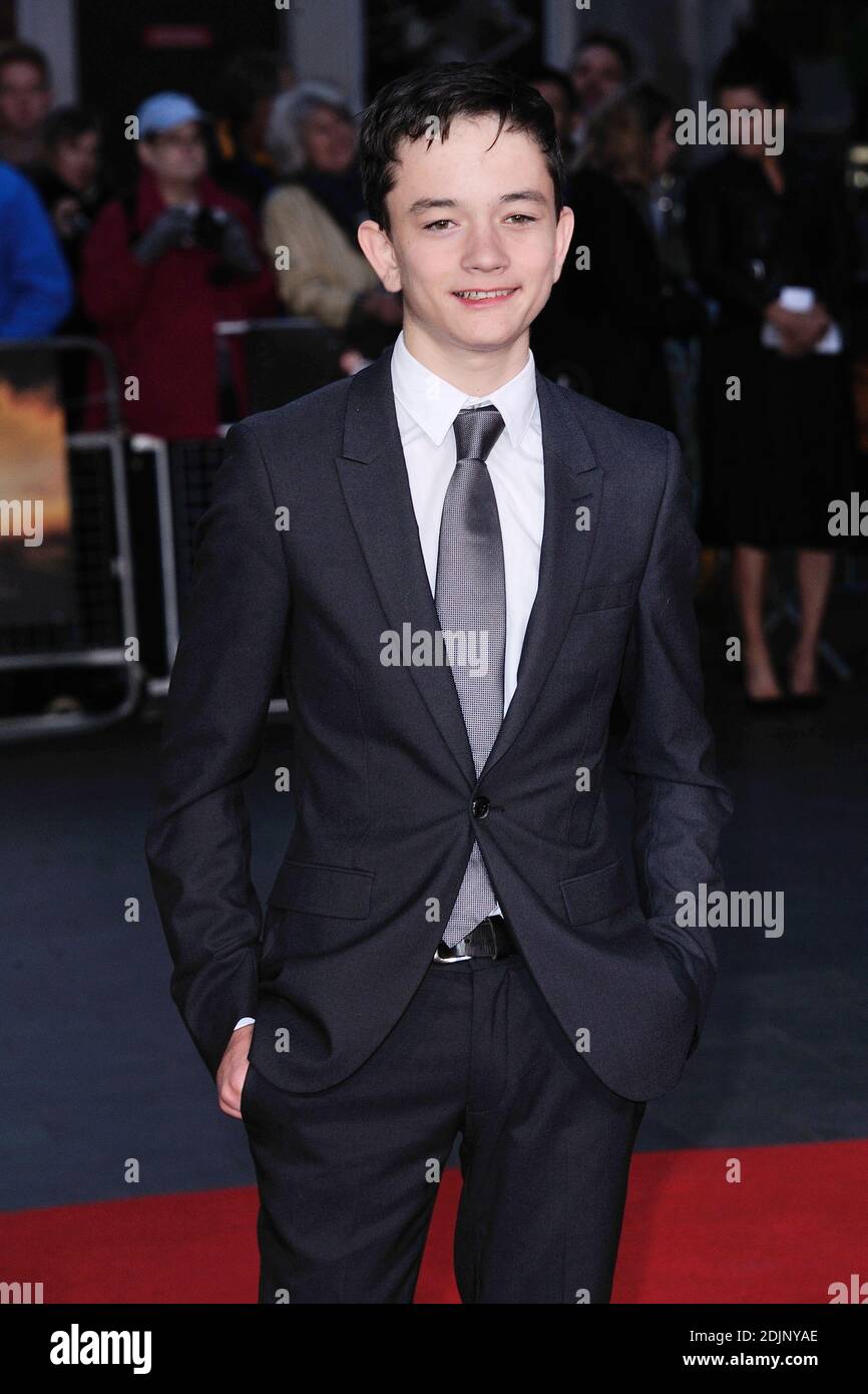 Lewis MacDougall attending the premiere of A Monster Calls as part of ...